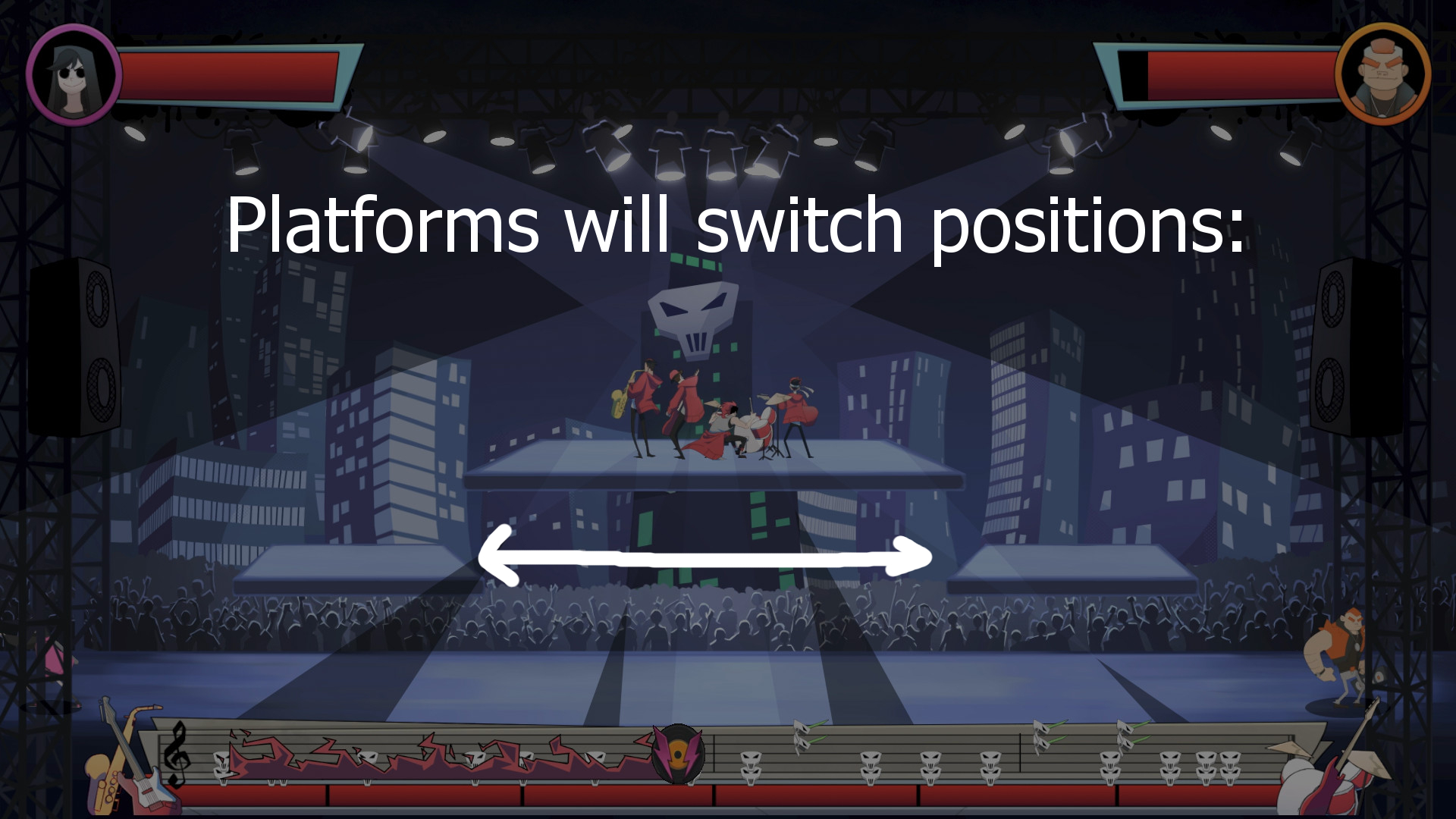 Platforms will switch positions